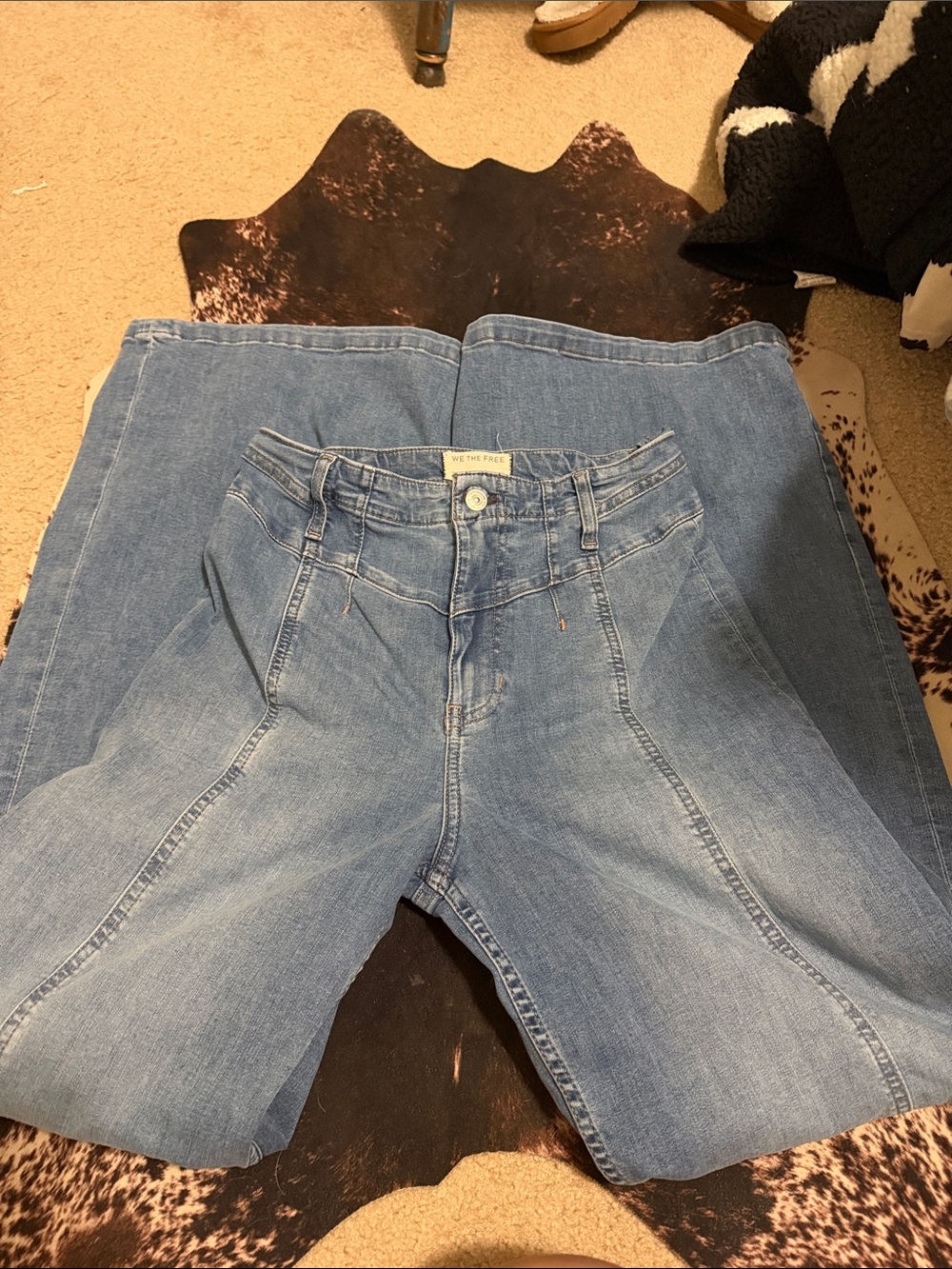We The Free Light Wash Wide Leg Jeans